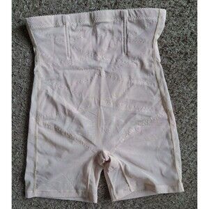 Tummy Control High Waist Shaper Shorts Large Tan Mesh Body Shaper Girdle Boning